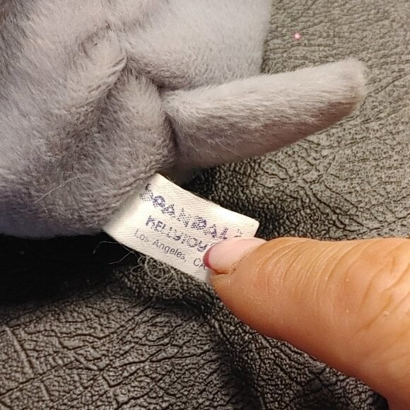 1997 KellyToy Beanpals Elephant Plush - Picture 6 of 6